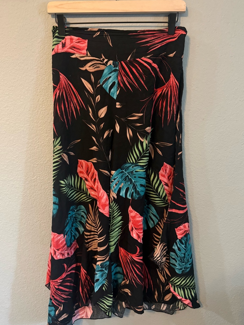 Siriporn Tropical Floral High Waist Wide Leg Palazzo Pants